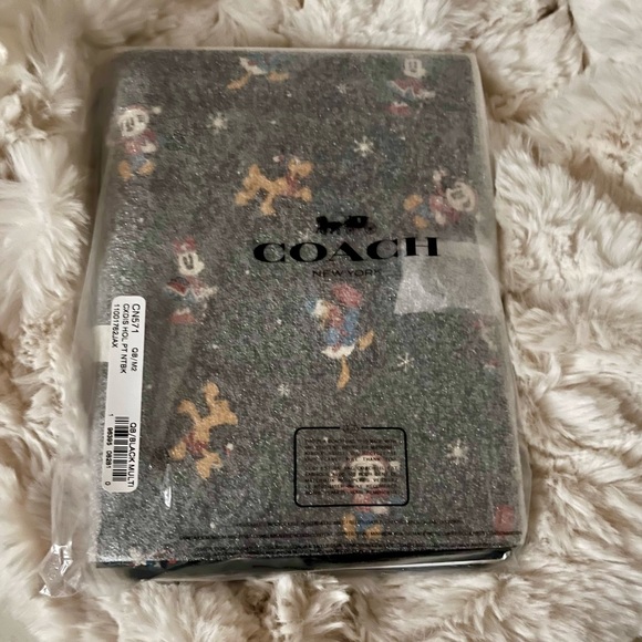 NEW Coach Disney X Coach Holiday Print Coated Canvas Leather Notebook Journal - Picture 10 of 15
